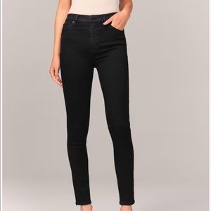 Abercrombie Black Super Skinny High Rise Jeans